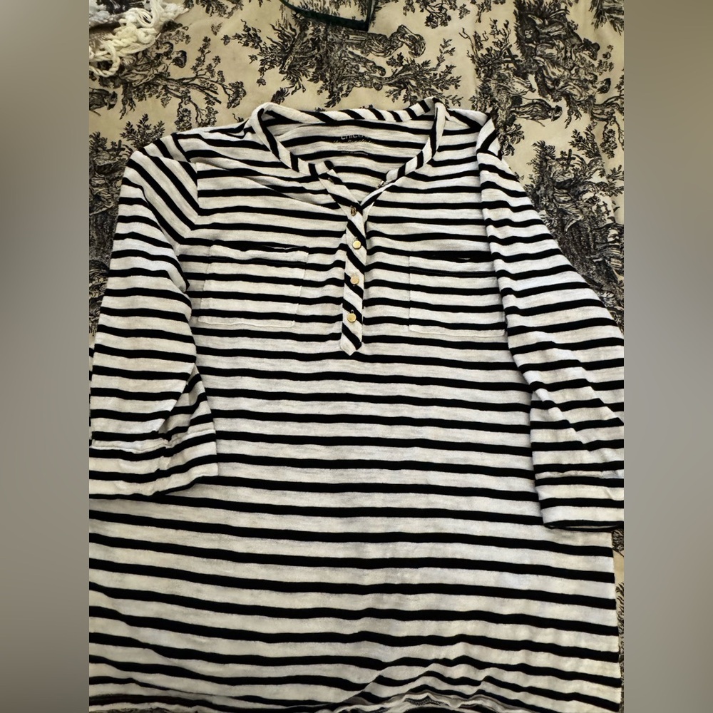 Chico's White Sheer Knit Top